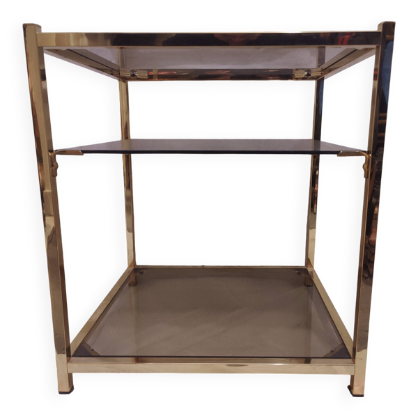 Table basse ou d'appoint Hollywood Regnecy dlg Dewulf édité par Belgo Chrome - Bon état sur Selency