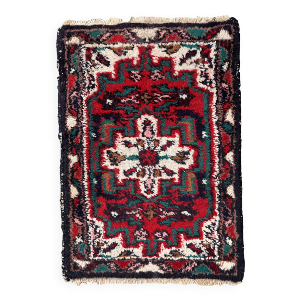 Tapis vintage fait main Hamadan – 43 cm x 63 cm 1C959