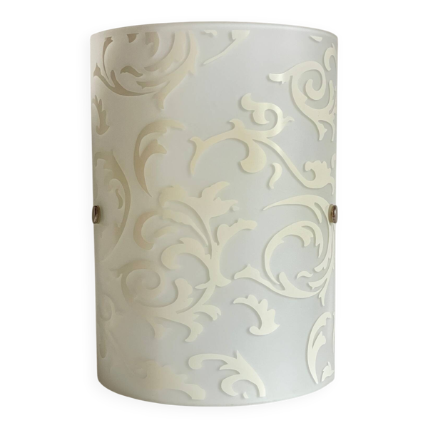 Applique en verre poli et sérigraphié par eglo - Bon état sur Selency