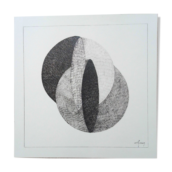 décalage'' encre sur papier