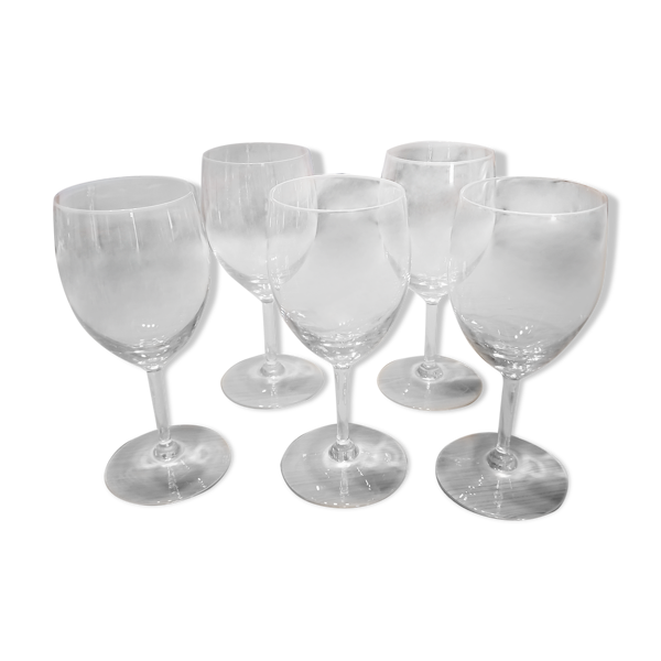 Set de 5 verres a bordeau en cristal