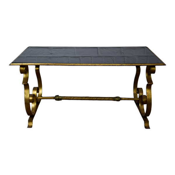 Table basse fer forgé doré Bon état -  reconditionné disponible sur Selency