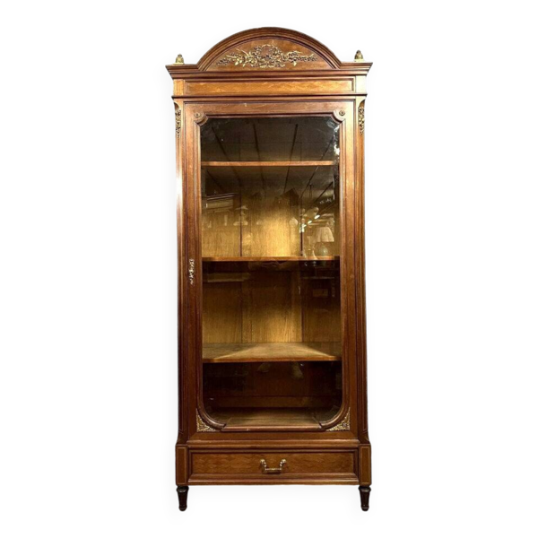 Bibliothèque Parisienne de style Louis XVI en marqueterie et bronzes dorés vers 1850