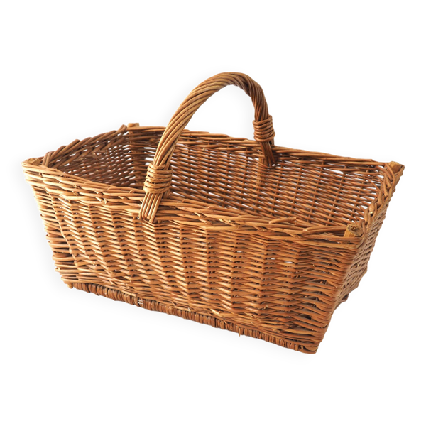 Panier en rotin rectangulaire