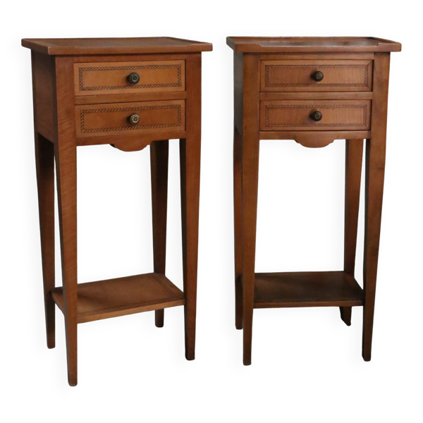paire de chevets en bois de fruitier