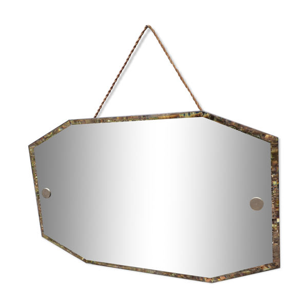 Miroir octogonal biseauté 60x36 cm