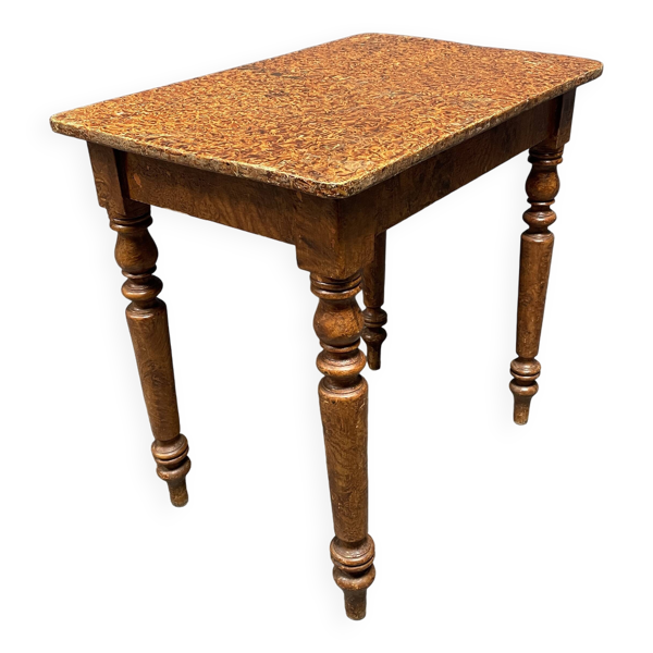 Petite table peinte en brocante ancienne - Bon état sur Selency