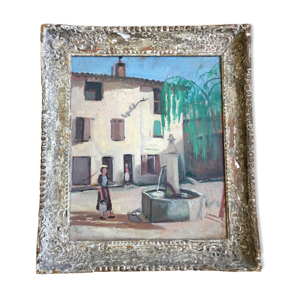 Huile sur panneau Hyppolite Tavernier Bon état -  reconditionné disponible sur Selency