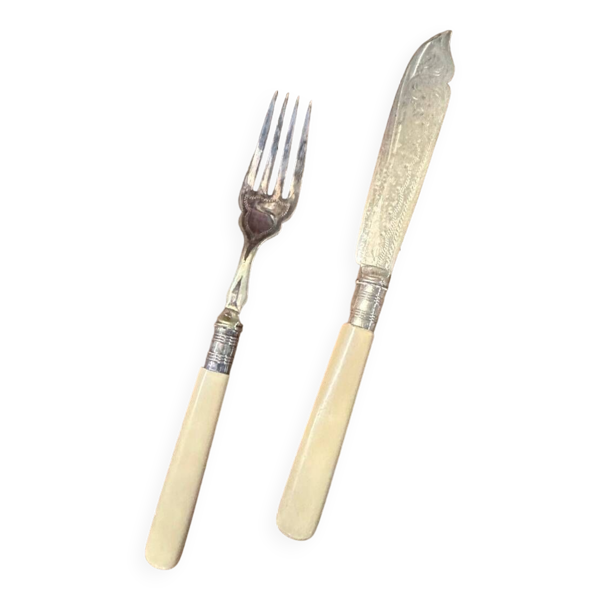 Service à poisson dans son écrin - Bon état sur Selency