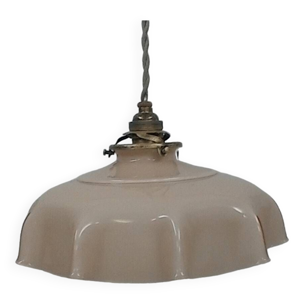 Suspension en opaline, vintage - Bon état sur Selency