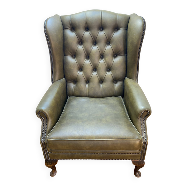 Fauteuil à oreille vert