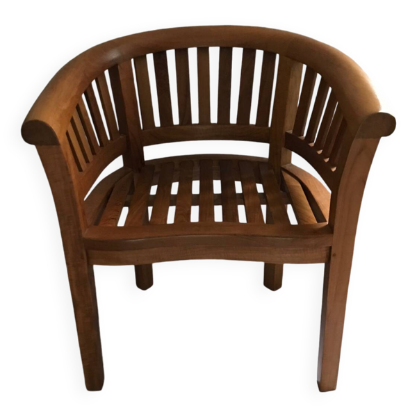 Fauteuil en teck VidalXl - Bon état sur Selency