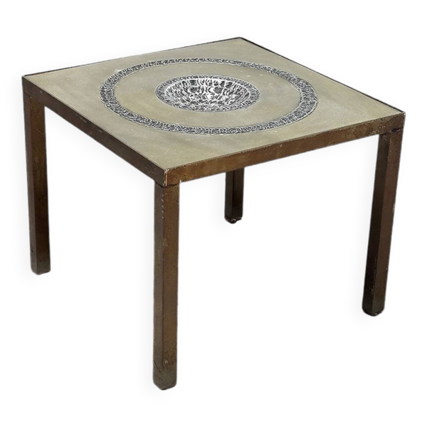 Table d'appoint Marc D'haenens Sculpture Brutaliste, Belgique 1970's