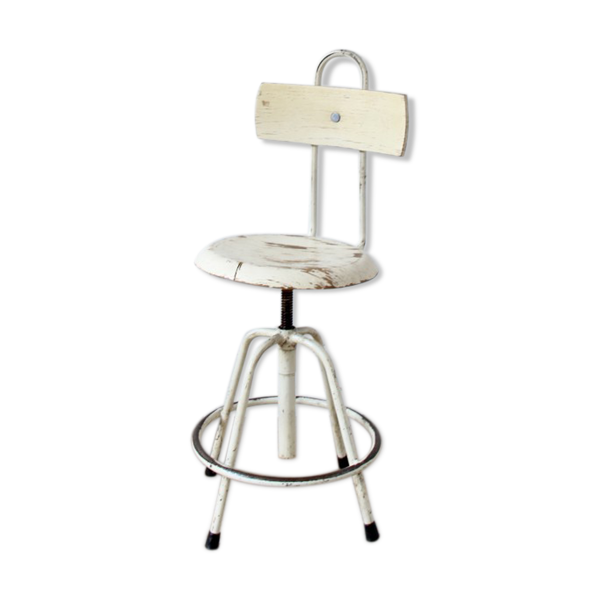 Chaise pivotante blanche