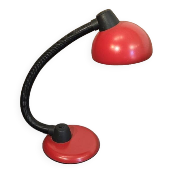Lampe de bureau design rouge pour Hustadt, par Klaus Hempel. Années 70