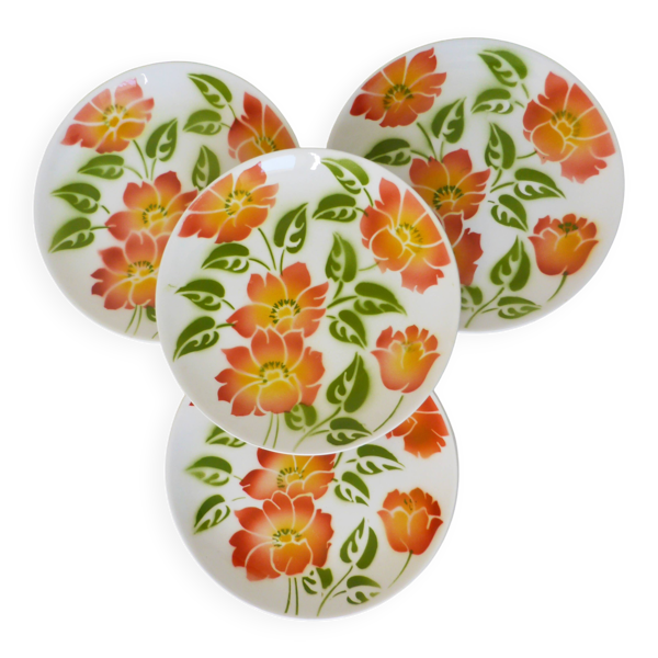 Lot de 4 assiettes dessert vintage Moulin des Loups Orchies Ontario 210681