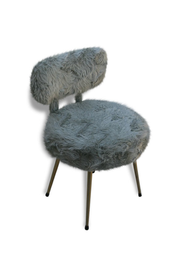 Chaise moumoute grise