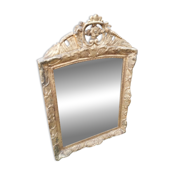 Miroir ancien en bois doré style louis xvi
