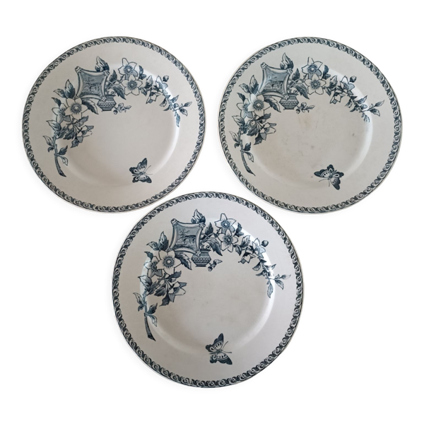 3 assiettes terre de fer Sarreguemines Bon état -  reconditionné disponible sur Selency