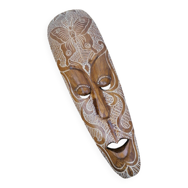 Masque tribal africain en bois sculpté à la main Bon état -  reconditionné disponible sur Selency