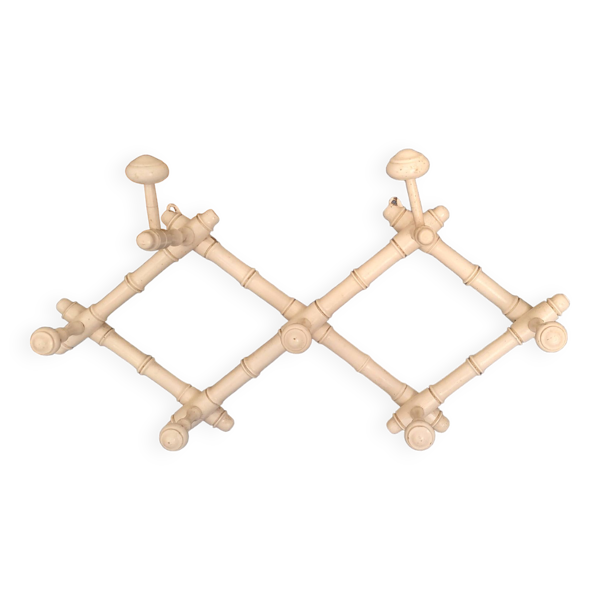 Porte manteaux accordéon bambou Napoléon III XIXème - Bon état sur Selency