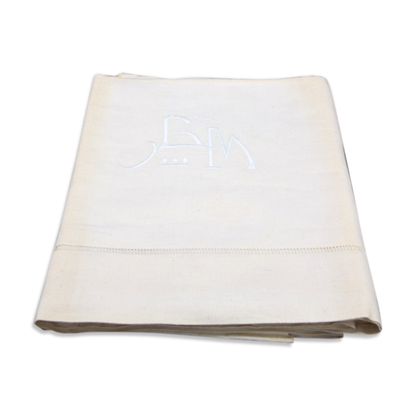 Drap ancien métis et lin XIXe