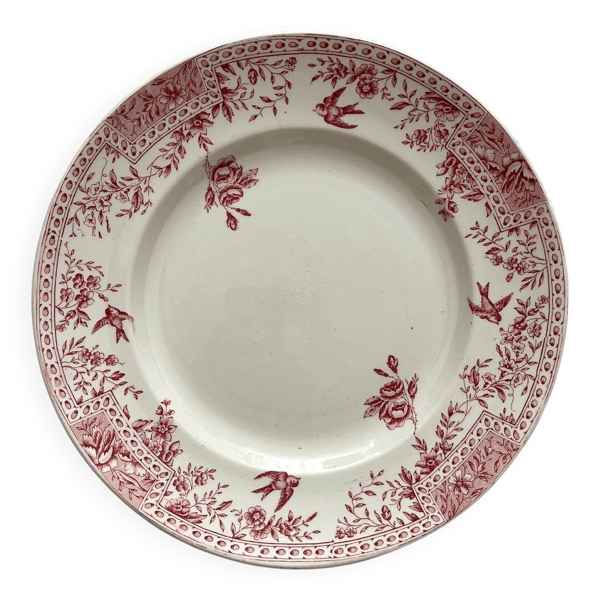 Plat rond en terre de fer ''Cérès'' KG Lunéville