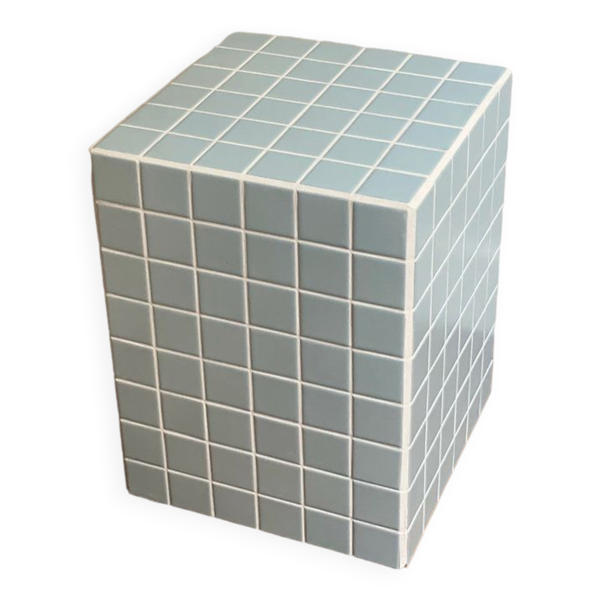 Table d'appoint - bleu ciel/blanc - Bon état sur Selency