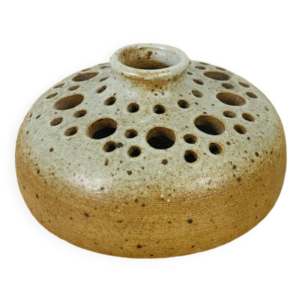 Vase boule pique fleurs grès atelier 7 soleils