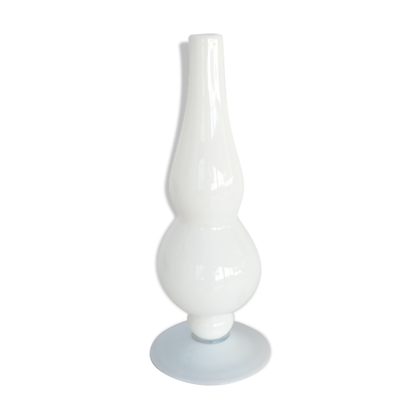 Vase haut opaline blanche