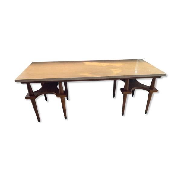 Table basse vintage dessus marbre