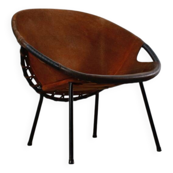 Chaise ballon vintage Lusch Mid Century Design 50er 60er