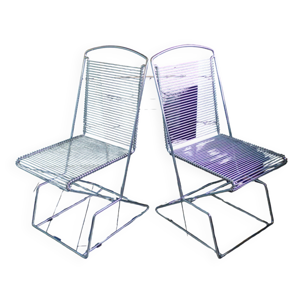 Paire de chaises de Till Behrens pour Schlubach années 1980