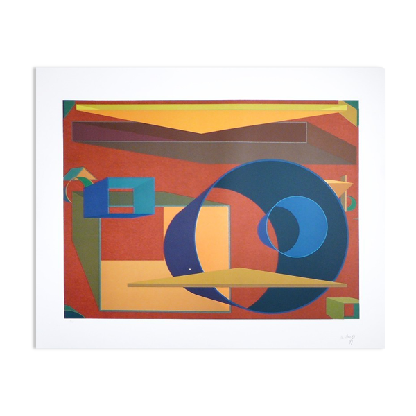 Lithographie originale signée et numérotée Al Held Pradorama 1991