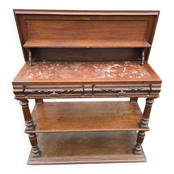 Console, dressoir style Henri II plateau déployant