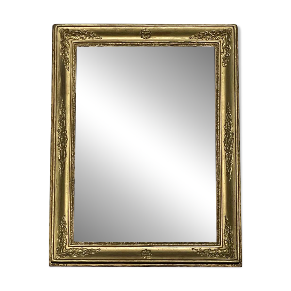 Miroir ancien , cadre doré, circa 1830 - Bon état sur Selency