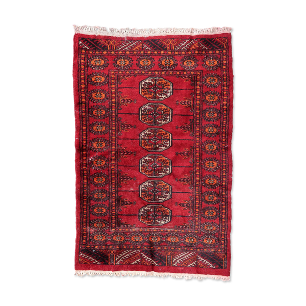 Vintage pakistani carpet lahore handmade 80cm x 122cm 1970s