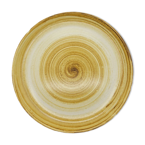 Plat vintage en grès vernissé Longchamp - Bon état sur Selency