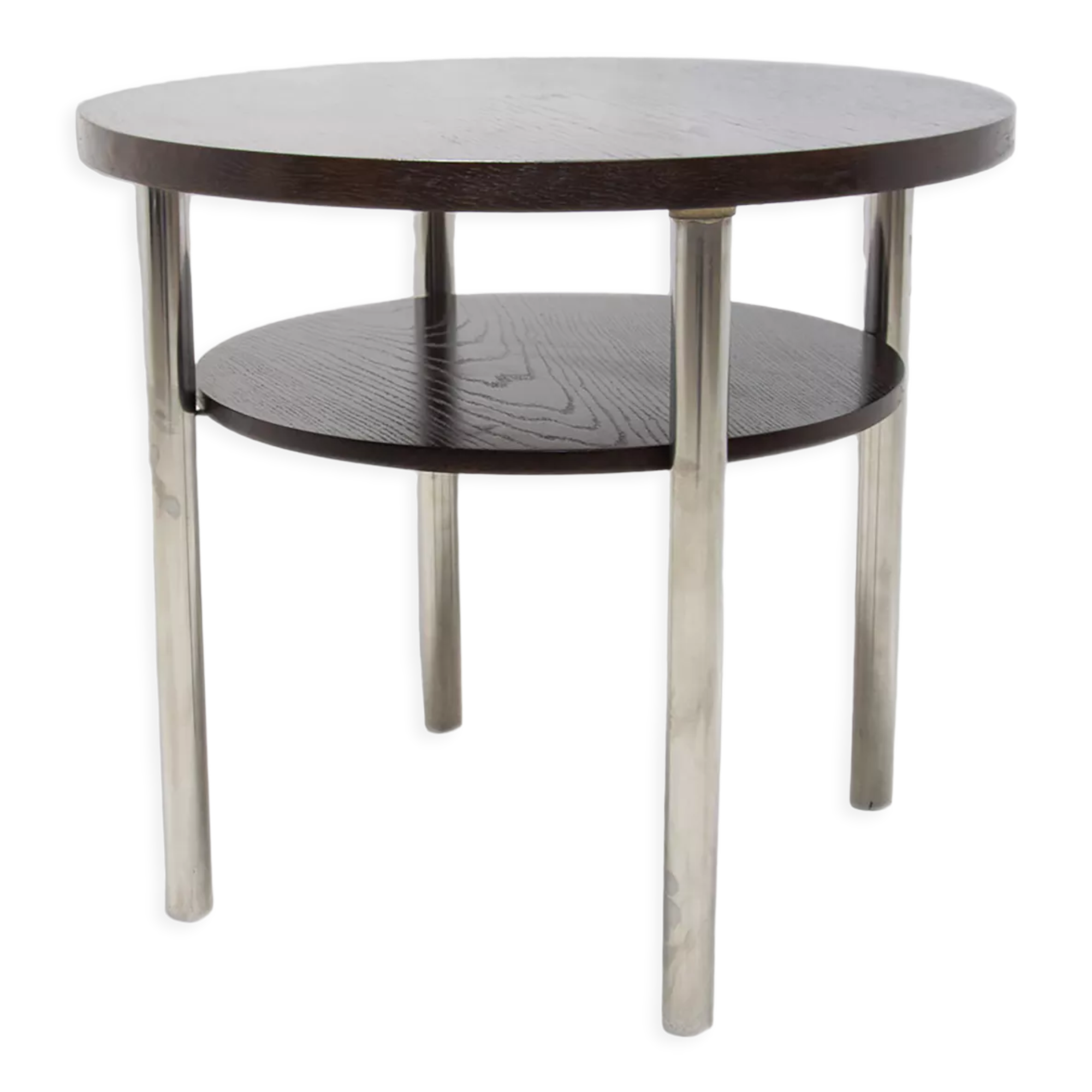 Table basse chromée Bauhaus par Robert Slezak années 1930