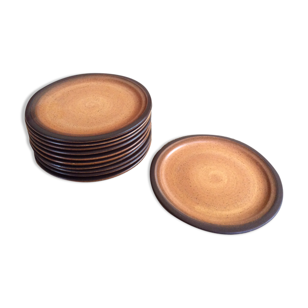 Série de 11 assiettes à dessert - Bon état sur Selency