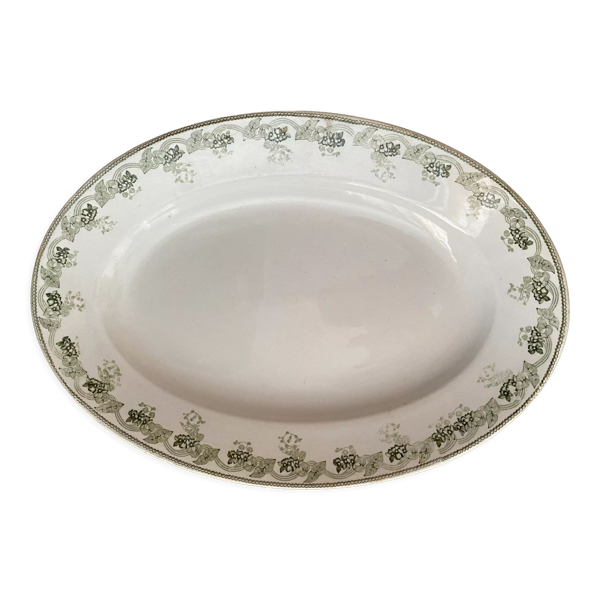 Plat ovale faïencerie Moulin de Lou