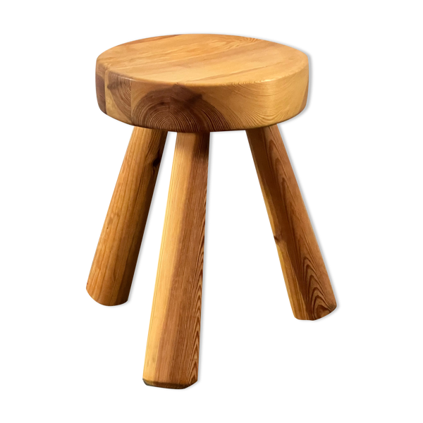 Tabouret en pin massif de Ingvar Hildingsson - Bon état sur Selency