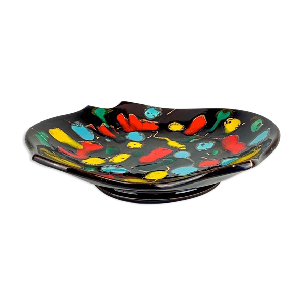 Coupe à fruits Vercor années 60 décor abstrait - Bon état sur Selency