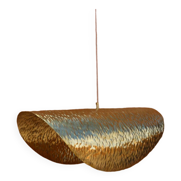 Suspension en laiton forme de feuille de lotus fait-main