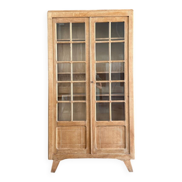 Vitrine vintage en chêne années 50 (rénovée)