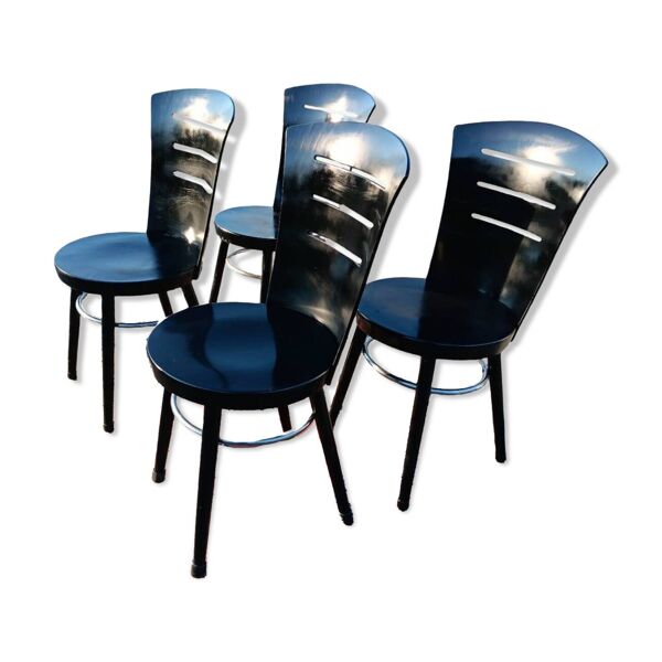 Lot 4 chaise baumann vintage Bon état -  reconditionné disponible sur Selency