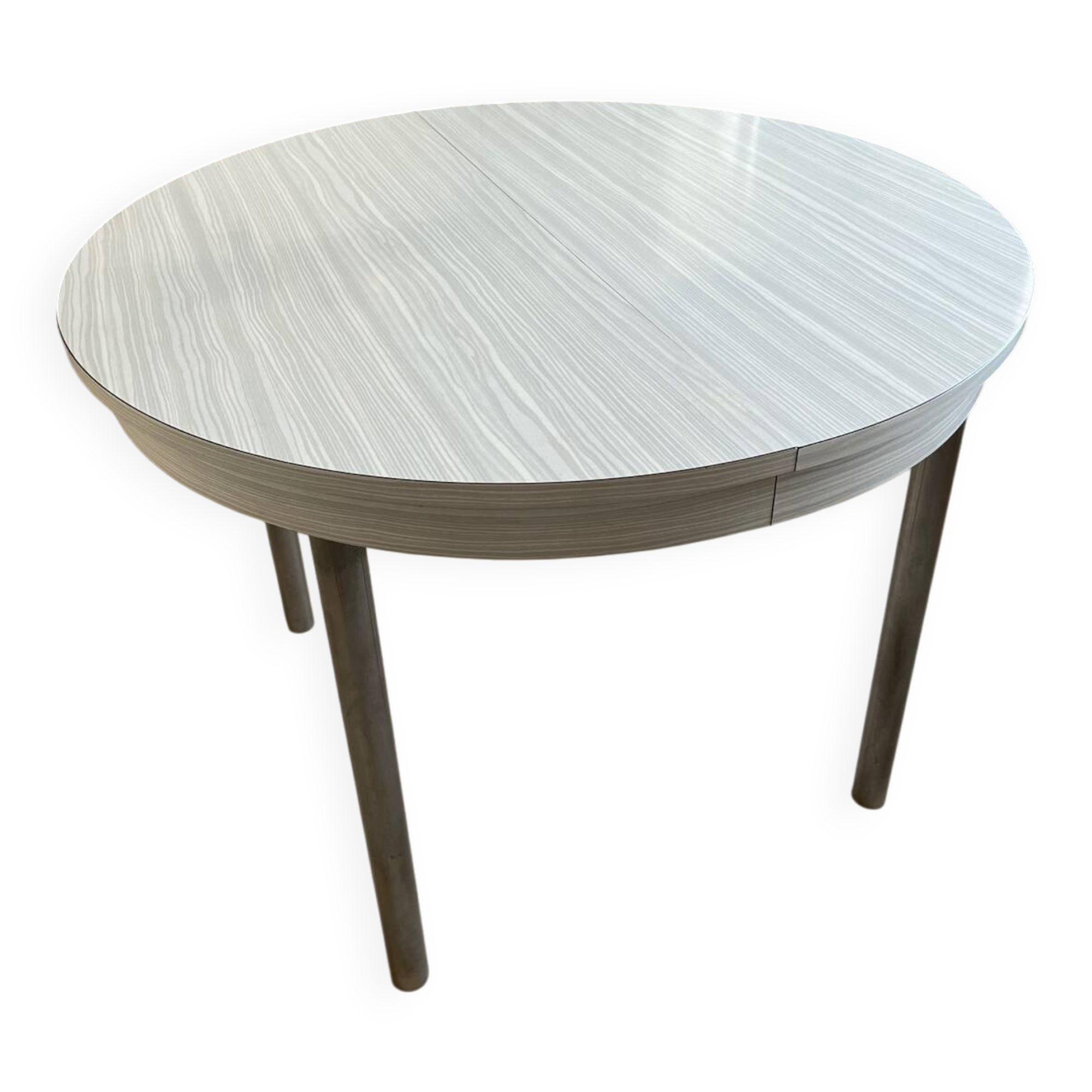 Table ronde extensible en formica, années 70