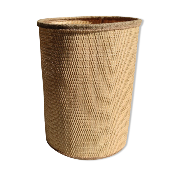 Abat-jour en fibre naturelle tressée h:40cm ; d:20cm