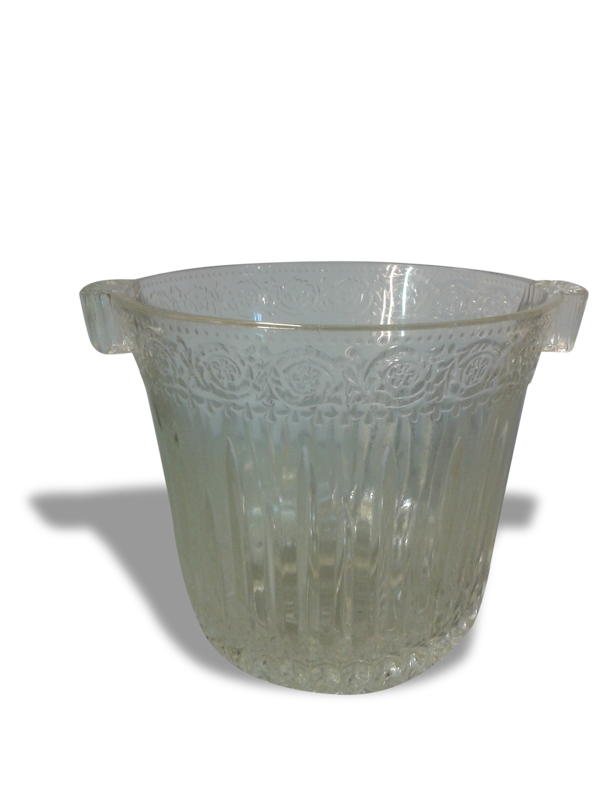 Seau à glace verre moulé - Bon état sur Selency