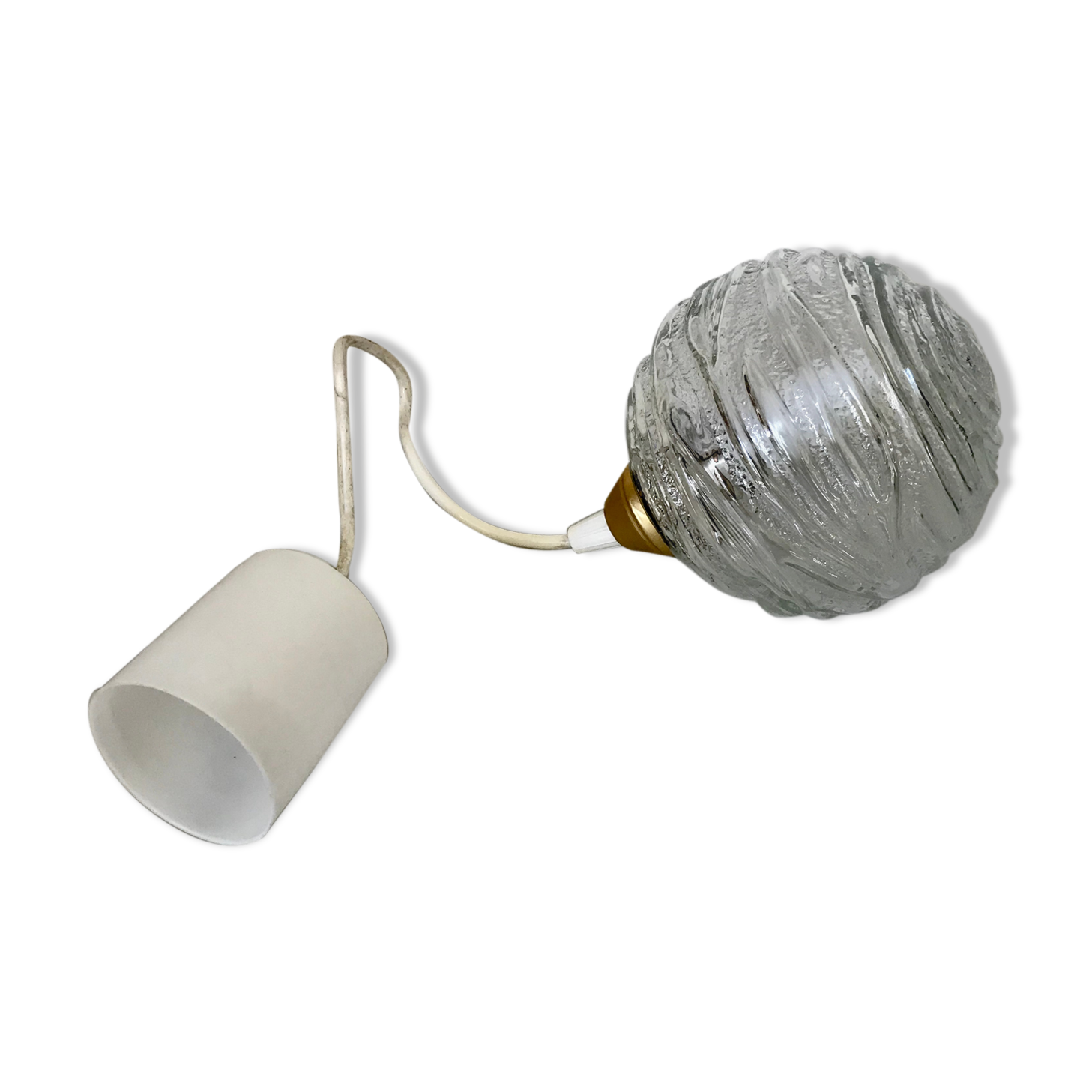 Suspension boule en verre vintage